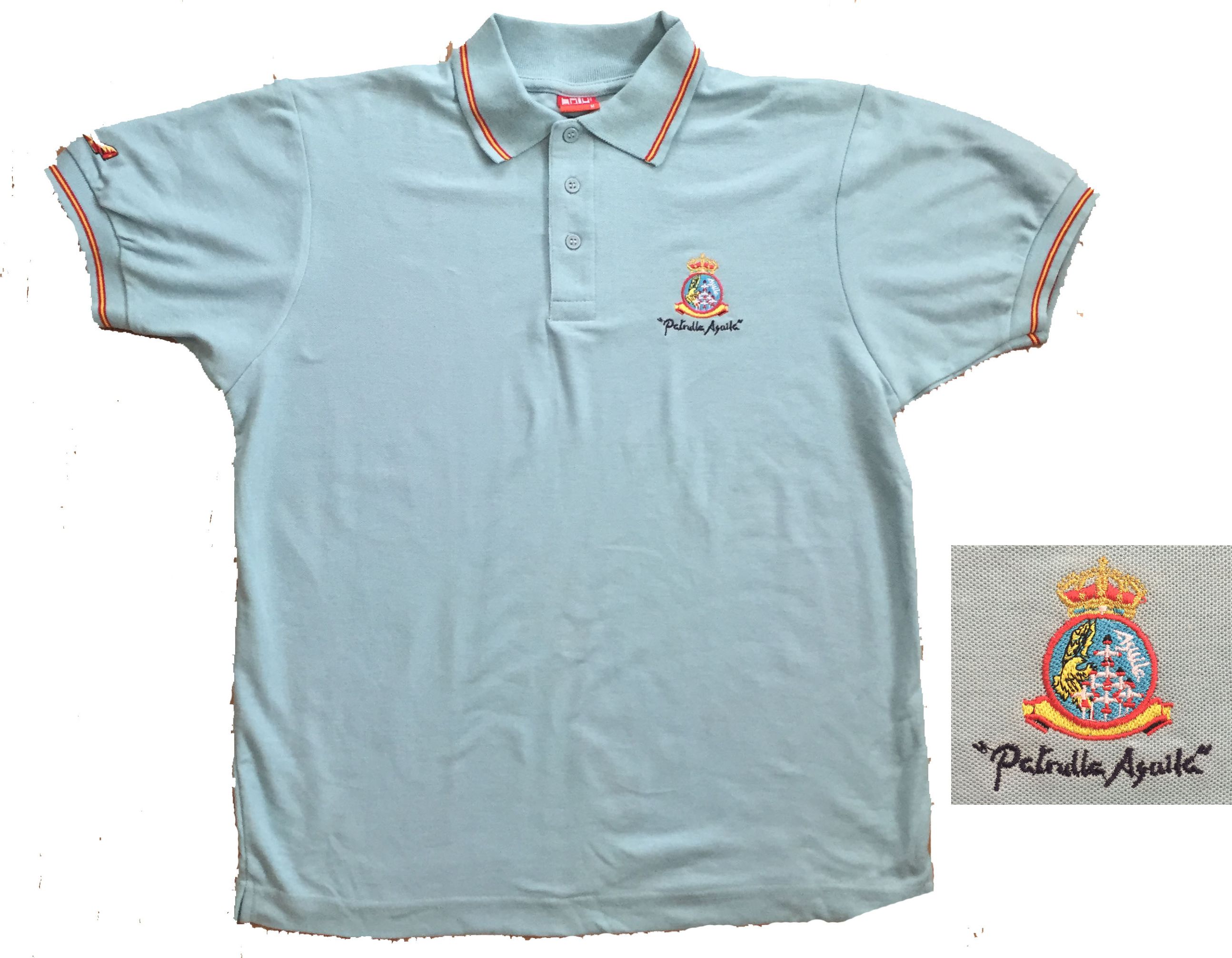 Polo Patrulla Águila bordado caballero azul cielo (roly)